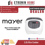 Mayer 3.0L Rice Cooker with Ceramic Pot MMRC30