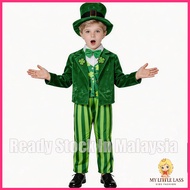 MYLITTLELASS Children Leprechaun Ireland Elf Wizard of Oz Emerald Fairy Tales Dress Up Costume 3Y-12