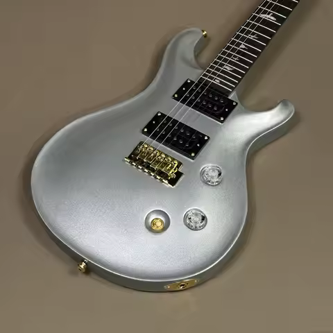New Sliver prs Electric Guitar Gold hardware