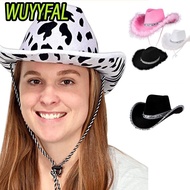WUYYFAL Cowgirl Hat Women Fashion Cowboy Accessory Performance Costume Party Sequin Cowgirl Hats