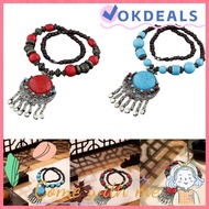 OKDEALS Bohemian Necklace, Vintage Jewellery Bohemian Pendant Necklace,  Gifts Alloy Turquoise Long 
