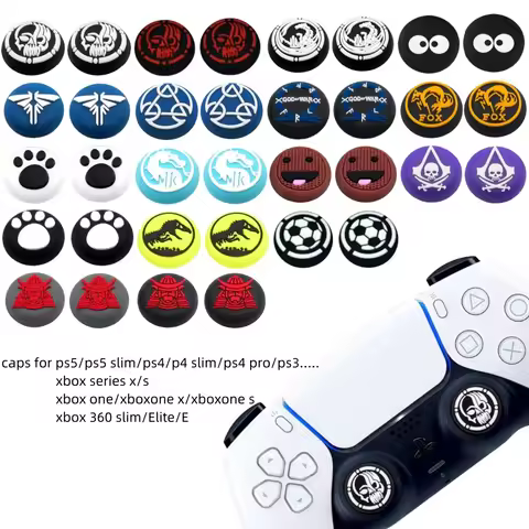 3D Thumb Grip Cap Cover For Playstation 5 PS5/PS5 Slim/PS4 Xbox Series X/S ONES 360 Controller Silic