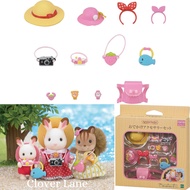 Sylvanian Families Outing Accessory Set Clothes Hat Bag Doll House Accessories Miniature Toys