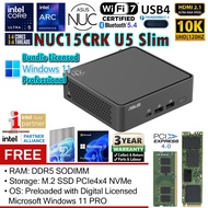 ASUS NUC 15 PRO SLIM L10 w/WINDOWS 11 PRO Intel Core Ultra 5 225H Mini PC (NUC15 i5 Cyber Canyon NUC