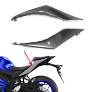 ฝาครอบด้านข้างหลังด้านบน YZF-R3แฟริ่งสำหรับยามาฮ่า YZF R3 2014-2021ผิวคาร์บอนไฟเบอร์แบบจุ่ม