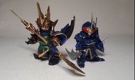 【全塗裝完成品】高達 Gundam Gunpla BB戰士 SD鋼彈三國傳 董卓軍 / 機駕軍 藍色部隊兵（單體 / 附斬馬刀・盾牌）+ 張遼蓋爾古古（演者 賈圖專用傑爾古格 / 鳳龍雙刃刀 附部隊兵