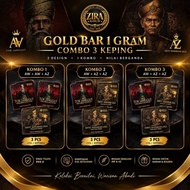 Combo 3pcs x 1g MAA new AU 999.9