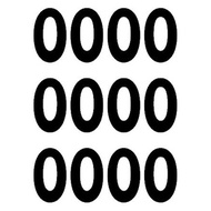 3 INCHES STICKER NUMBER - STYLE 4 (A4 SIZE) FOR BALLOON PLATE NUMBER BOBO BALLOON TRANSPARENT