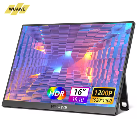 Beautiful WUAWE 60HZ 16 inch Gaming Portable Monitor for Laptop, 1200P Display LCD FHD External Seco