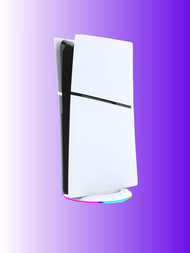 Soporte Vertical Con Luz Led De Colores Para Consola Ps5 Slim, Con Base De Edición De Disco Y Base De Edición Digital