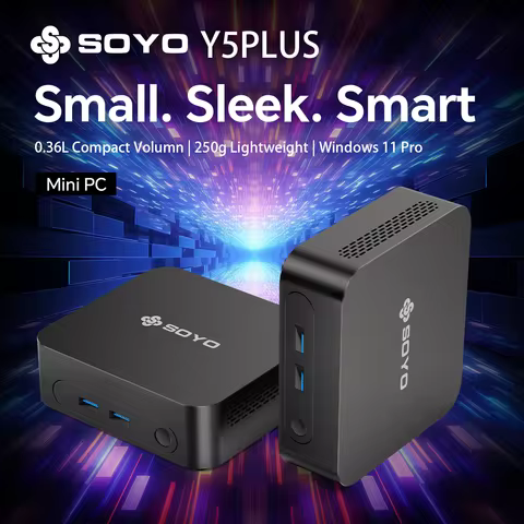 SOYO Mini PC Y5 PLUS Intel i7 4th Gen 8GB RAM 128GB ROM Windows 11 Pro WiFi BT4.2 Desktop Computer