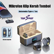 Topspot Q8 Magnetic Mic Wireless Clip on Microphone Dual Wireless Microphone hp Lavalier Microphone 