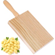 Papan Gnocchi dan Pembuat Pasta Gnocchi, Papan Penggulung Pasta Kayu dengan Penggelek, Alat Pembentu