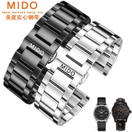 Mido สาย Original Men's Steel Band Belen Celi Commander Rudder สร้อยข้อมือสแตนเลส MIDO ผู้หญิงนาฬิกา 22