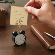 MOLIH Table Picture Holder, Balck Wood Place Card Holder, Cute 1.97x3.54in Desktop Mount Clip Style 
