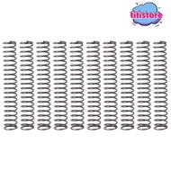 TITISTORE 10Pcs Compression Spring, Silver 6mm OD Extended Compressed Springs, Practical Stainless S