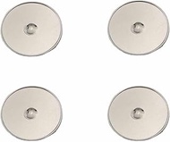 Ruiwaer 4PCS Tie Disc Snaps 23mm Diameter Silver Alloy Slide Metal Fittings DIY Card Rope Necklace C