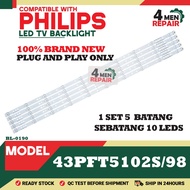 43PFT5102S/98 COMPATIBLE WITH PHILIPS 43 INCH LED TV BACKLIGHT ( LAMPU TV ) 43PFT5102S 43PFT5102