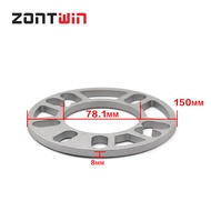 2Pieces Universal Car Wheel Axle Hub Alloy Aluminum 3mm 5mm 8mm 10mm Wheel Spacer Shims Plate 4/5lug