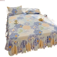 【ready stock】Princess Style Bed skirt/Washed Cotton Bedsheet/COTTON CADAR BEDSHEET ONLY KUN CADAR MU