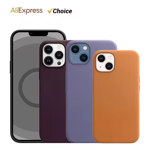 Original Apple Magsafe Leather Magnetic Case For Apple iPhone 13 Pro Max 13 Mini Case Wireless Charg