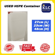 USED 25 Liter Plastic Bottle, Water Tank, Tong Minyak, HDPE Container