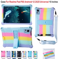 For Realme Pad P80 Android 12 2025 Universal 10 inch Shockproof Soft Silicone Tablet Case RealmePad 