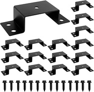 SALUINOKI 8Pack Steel Trailer Stake Pockets for 2x4 Wood, Utility Trailer Pocket Stakes Heavy Duty f
