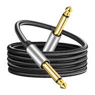 H 6.5Mm Jack Audio  Nylon Braided For Guitar Mixer Amplifier 6.35 Jack Male To Male Aux  1M 1.8M Jack Cord AUX Cabo