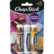 ChapStick S'mores Collection Graham Cracker, Marshmallow and Milk Chocolate Flavored Lip Balm Tubes,