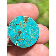 Firus Bulat Besar Asli Spiderweb Urat Emas Saiz 20 Sen Batu Permata Rare Natural Turquoise Stone Unt