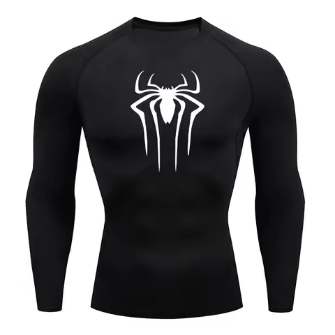 Sun Protection Sports Second Skin Running T-shirt Men's Fitness Rashgarda MMA Long Sleeves Compressi