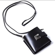 TOGA PULLA Leather Wallet Crossbody Bag TOGA TOO 黑色銀扣皮革銀包斜孭卡包