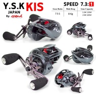 รอกหยดน้ำ Y.S.K JAPAN KIS มีคลิกเสียงปลาลาก รอบ 7.3:1 หมุนซ้าย/หมุนขวา
