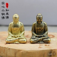 🚓Pure Copper Buddha Statue Buddha Buddha Small Brazen Buddha Ornaments Portable Car Buddha Ornament