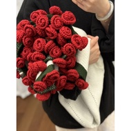 Rose Bouquet Blanket Hand-Knitted diy Material Package Yarn Ball Crochet Flower Blanket Flower Croch