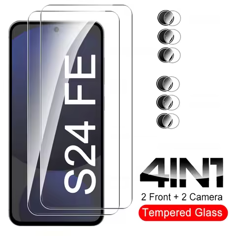 4IN1 Screen Protector For Samsung Galaxy S24 FE Camera Film Protective Glass On Sumsung S24FE S 24 2