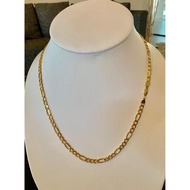 Nathalias NY สร้อยคอโซ่ฟิกาโรทองคำแท้ 10K ขนาด 6.6 มม. ยาว 24 นิ้ว 10K Gold Figaro Chain Necklace Si