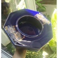 Kutani cobalt blue ashtray