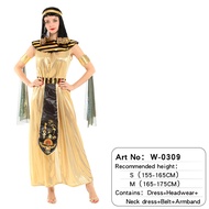Children Adult Ancient Egyptian Pharaoh Goddess Cleopatra Cosplay Costume Gold Ancient Egyptian Cosp