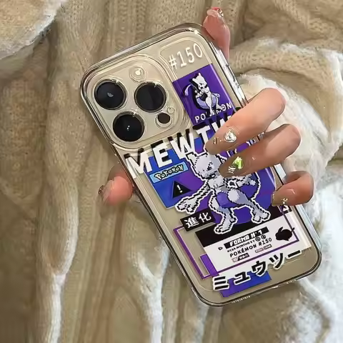Cute Cartoon Pixel P-Pokemon Phone Case For iPhone 17 16 15 14 13 12 11 Pro Max XR XS MAX 7 8 PLUS M