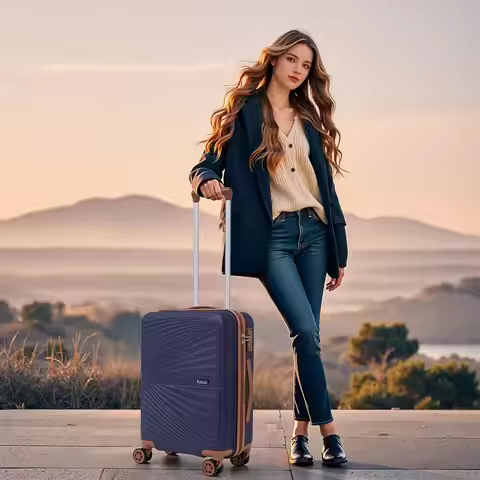 Carry On Luggage Set 22x14x9 Airline Approved Luggage Sets 3 Piece,Suitcases with Wheels,ABS Hard Ca