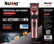 NUSHI RECHARGEABLE PROFESSIONAL HAIR TRIMMER / CLIPPER SET / CORD / CORDLESS / NRT-1038