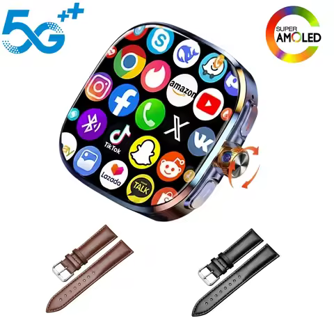 M99/M99 Mini 2.4inch Amoled Smartwatch 5G LTE Android Smart Watch With 900W Rotary Camera GPS WIFI N