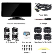 EKLEVA 10.36นิ้ว4CH หน้าจอสัมผัสรถ MP4กล้องติดรถยนต์การตรวจสอบกับ AHD 1080P กล้องกันน้ำการมองเห็นได้