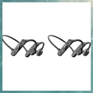 (OAKF) 2X Bone Conduction Headphones Noise Cancelling Earphones Built in Mic Sweat Resistant Earphon