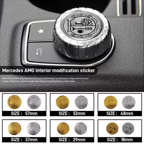 Car One-touch Start Cover Decoration Sticker 3D Aluminum Ignition Device Button Decal For Mercedes B
