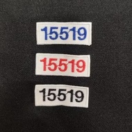 Number Or Text Embroidery Sign Student Code Size 1.5 4 Cm. For Sewing Ironing On Clothes (Inform The