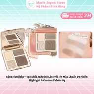 Judydoll Long-lasting Highlight + Contour Palette for Natural Standard Color Highlight & Contour Pal
