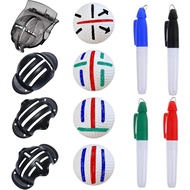 8 Pek Alat Penanda Garisan Bola Golf, Kit Penjajaran Stensil Bola Golf, 4 Stensil Penanda Bola Golf 